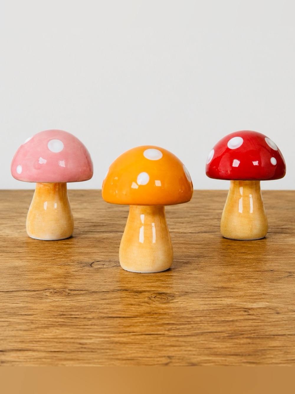 Target Hyde & EEK! Fall Harvest Set of 3 Ceramic Mushroom Figurines